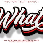 What text effect, editable modern lettering typography font styl