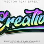Creative text effect, editable modern and sale text style